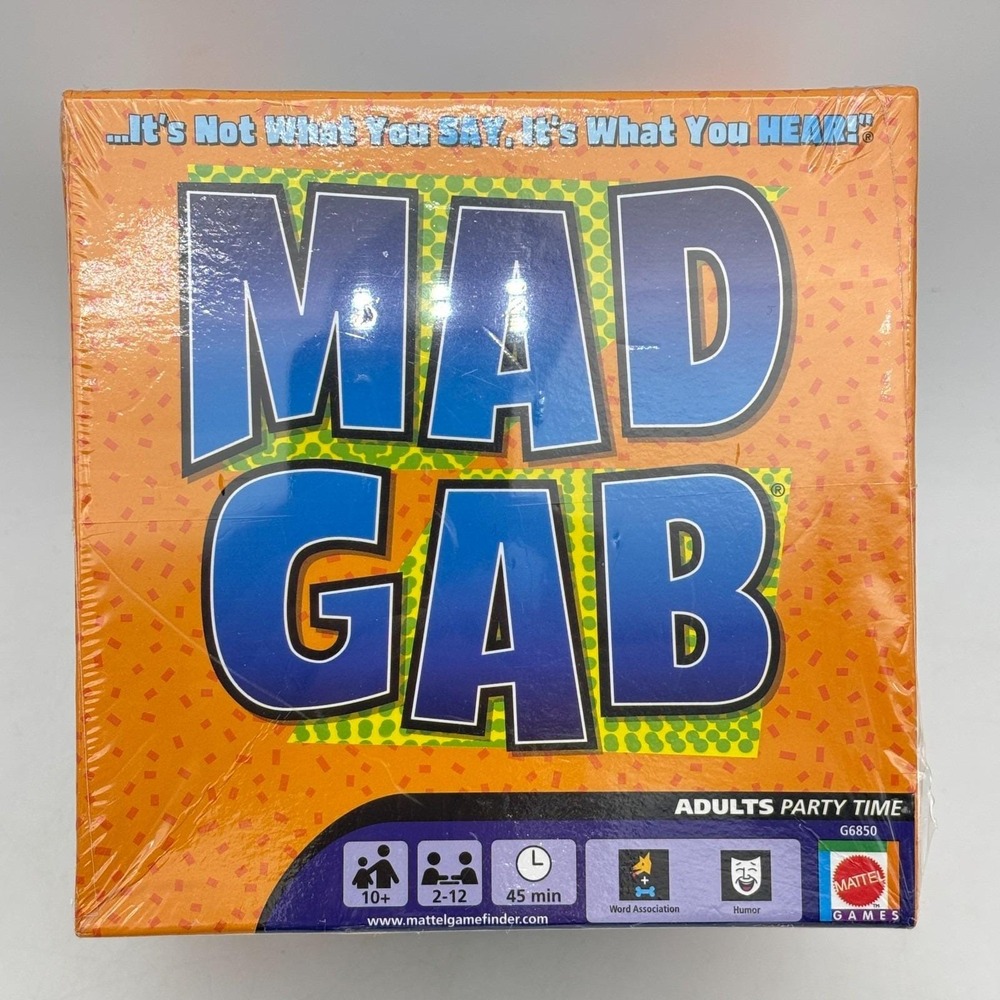 Mad Gab Game SEALED Mattel 2005 Party Game Words Humor